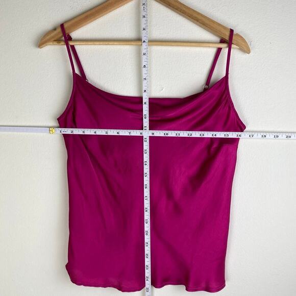 Bella Dahl Cowl Neck Cami Size XS Rich Magenta Pink Satin Going Out Date Night - Picture 11 of 11